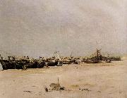 Lepic Ludovic Napoleon La Plage deBerck au pliant oil painting
